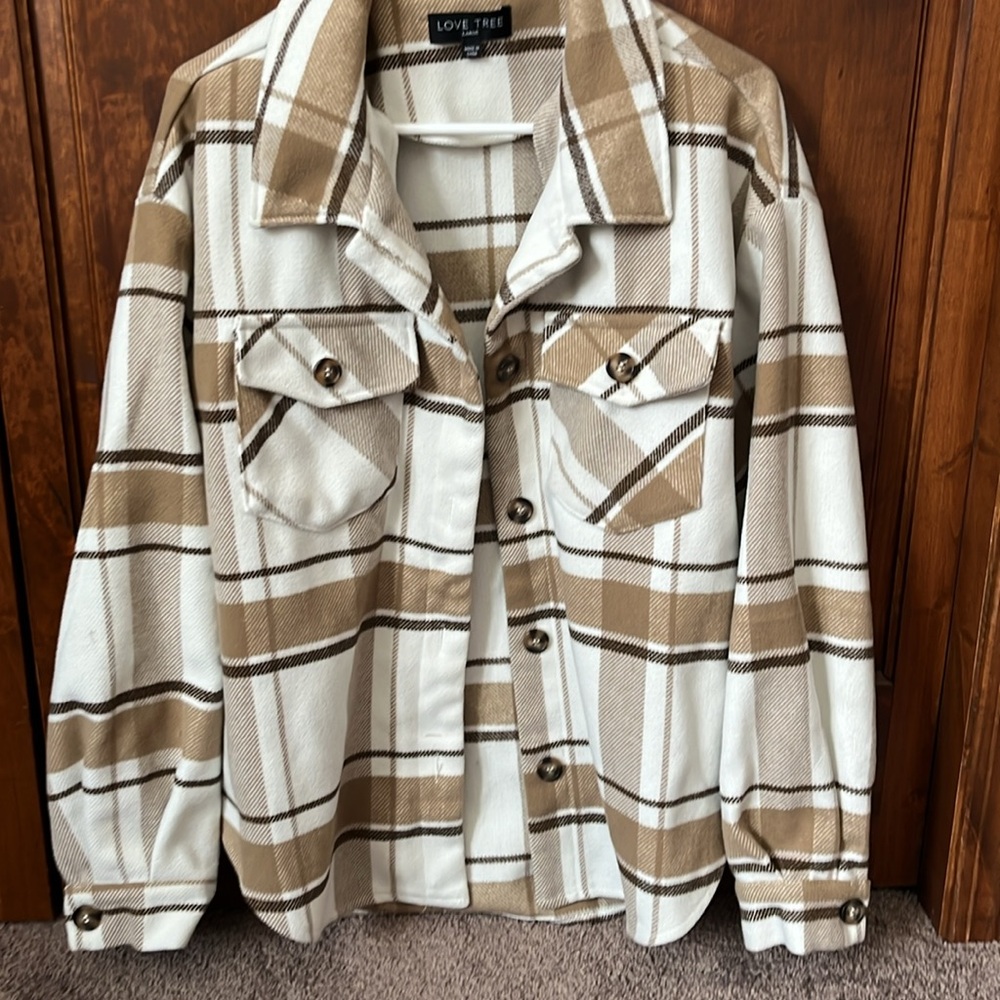 Love Tree Heavyweight Shacket Size L